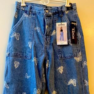 Super High Rise Butterfly Jeans, size: 3/26